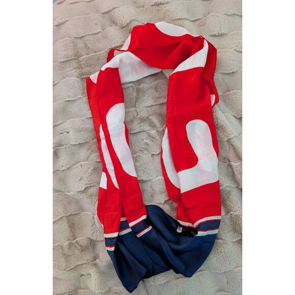 Mixed Lot of 6 Vintage Scarves–Silk, Rayon, Polyester – Designer & Tagged Pieces - Picture 13 of 13